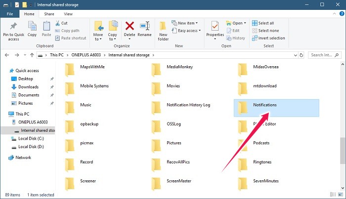 How To Change Notification Sounds Internal Storage View