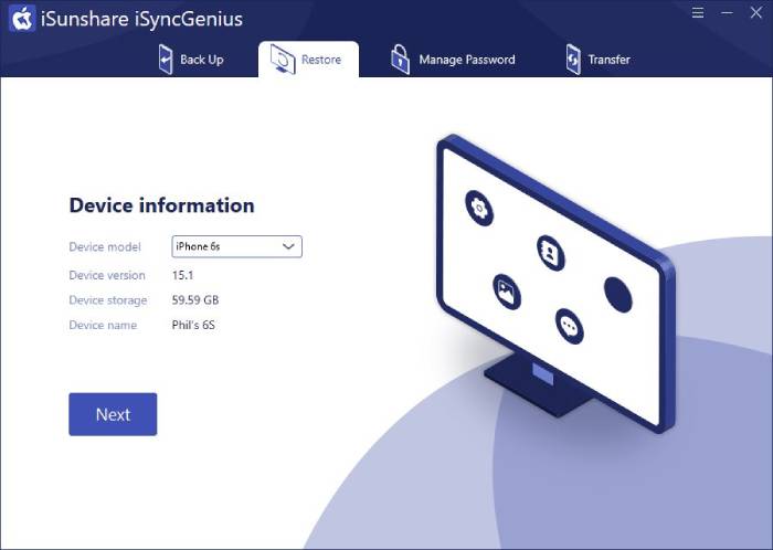 Isyncgenius Restore