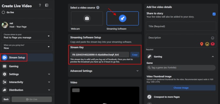 Obs Facebook Gaming Live Producer