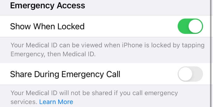 Set Up Medical Id Iphone Android Lock Screen