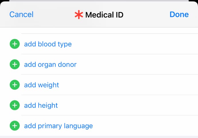 Set Up Medical Id Iphone Android Medical Info