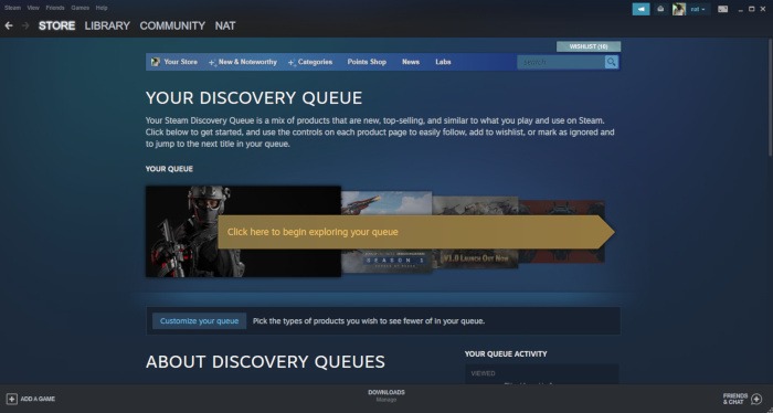 Steam Vs Epic Steam Discovery Queue