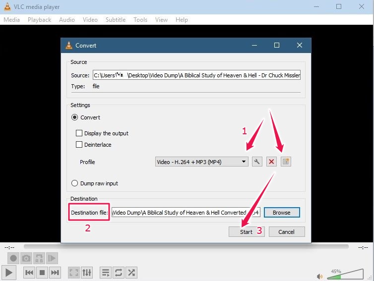 Useful Things Vlc Convert Start Process
