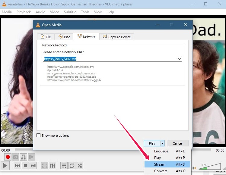 Useful Things Vlc Play Video Stream Option