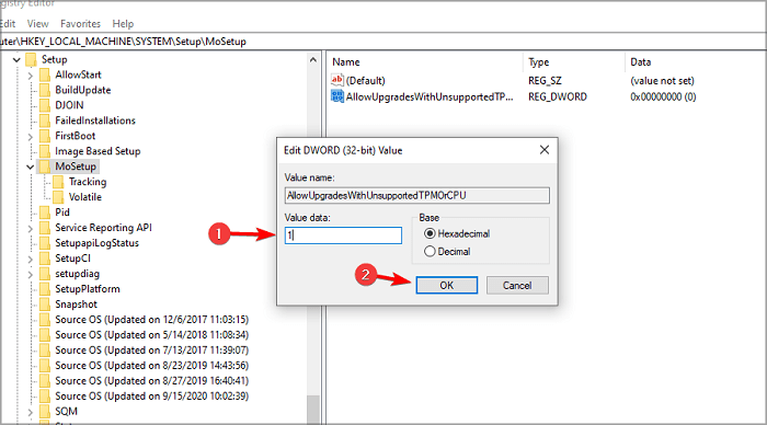 Value Data Tpm Registry