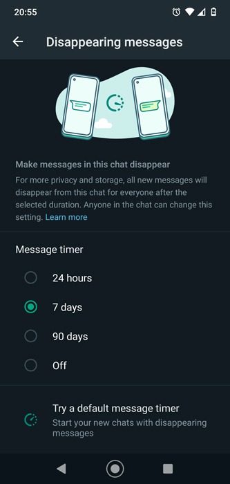 Whatsapp Disappearing Messages Android 2