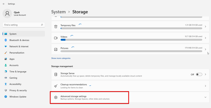 Advanced Storage Options