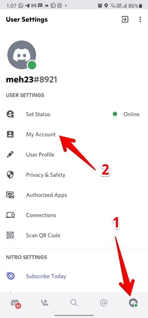 Block Someone Discord Mobile Account