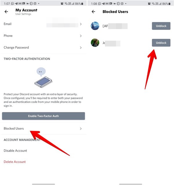 Block Someone Discord Mobile Unblock