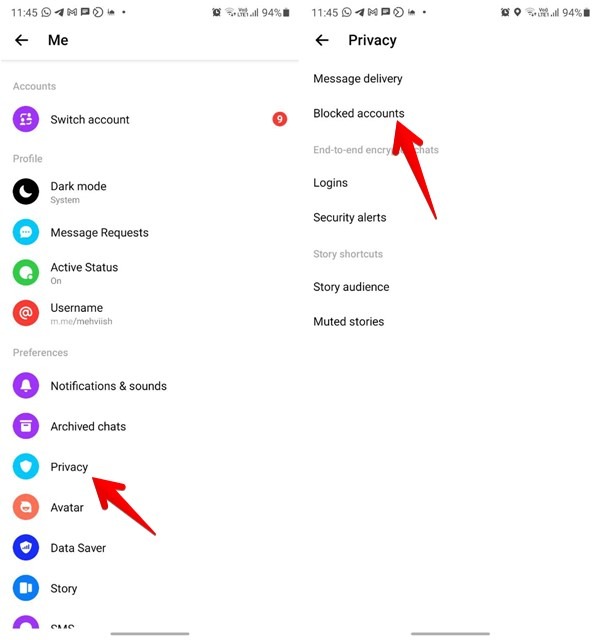 Block Someone Facebook Messenger Mobile Blocked Accounts