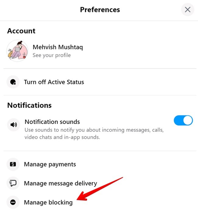 Block Someone Facebook Messenger Pc Manage Blocking
