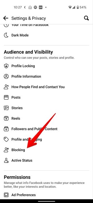 Block Someone Facebook Mobile List