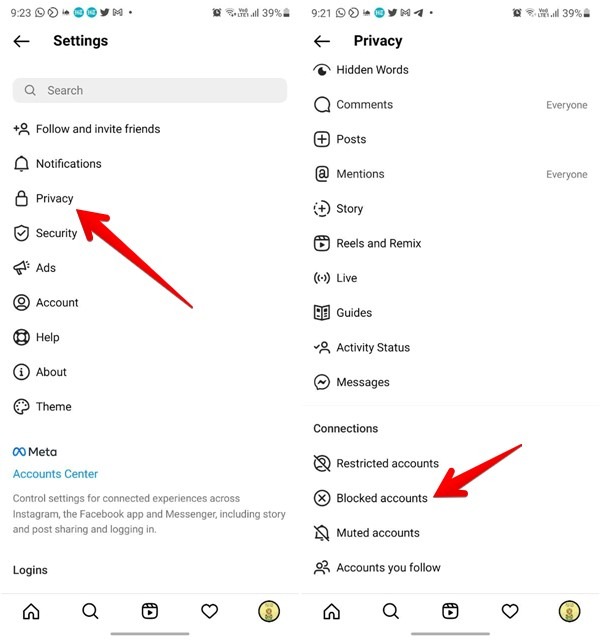 Block Someone Instagram Privacy