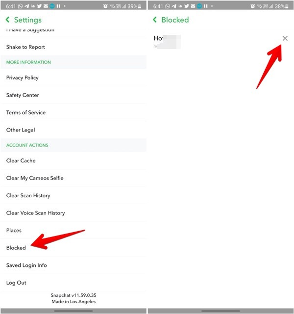 Block Someone Snapchat Unblock