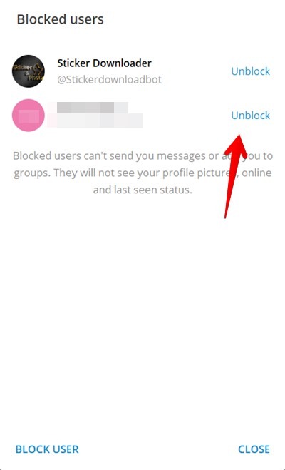 Block Someone Telegram Pc Unblock