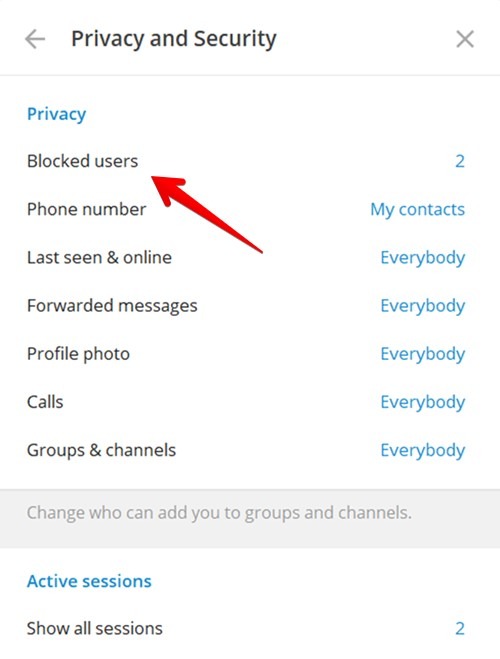 Block Someone Telegram Pc Users
