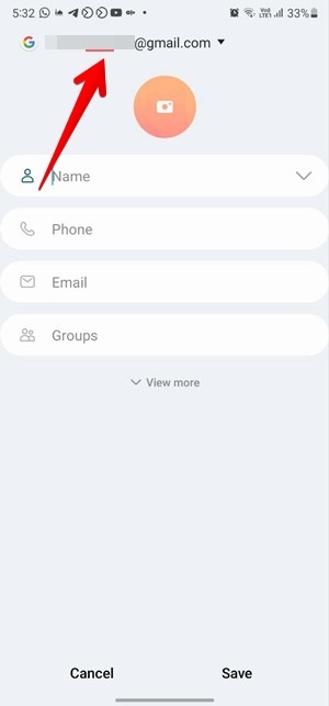 Default Contact Storage Location Android While Adding