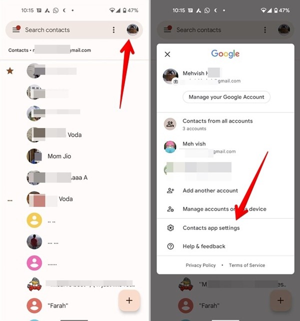 Default Contact Storage Location Google Contacts Settings 1