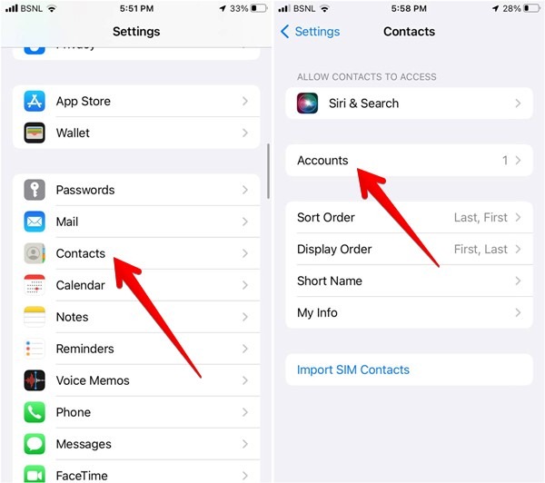 Default Contact Storage Location Iphone Accounts