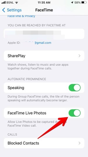 Facetime Tips And Tricks Live Photo Enable