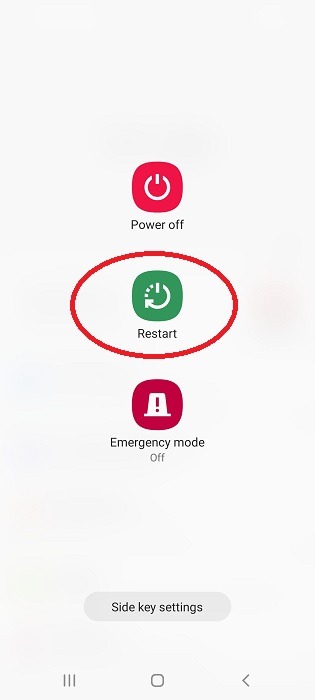 Snapchat Phone Restart Button