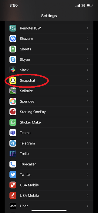 Snapchat Ios Settings Screen