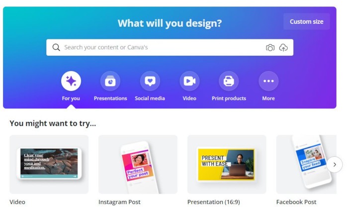 Social Media Graphics Canva Home