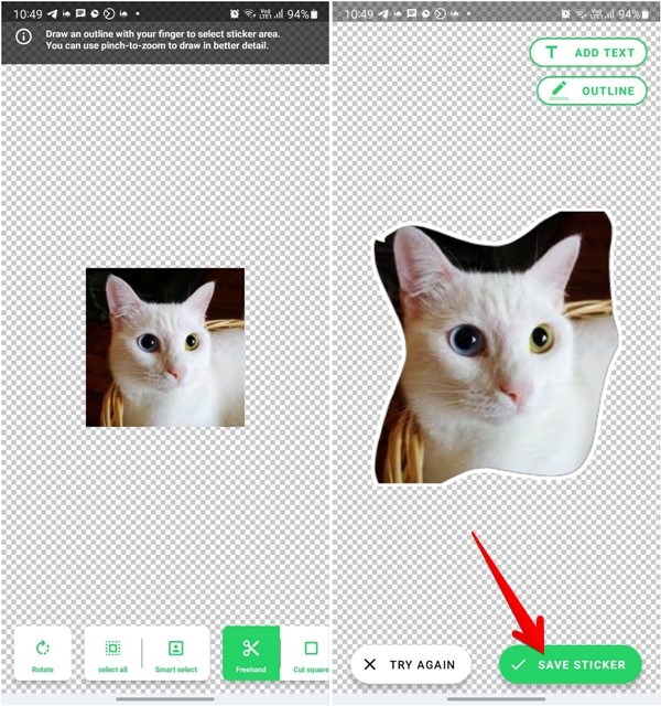 Whatsapp Sticker Create Mobile Edit Image