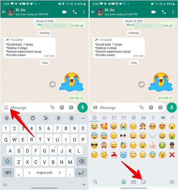 Whatsapp Sticker View