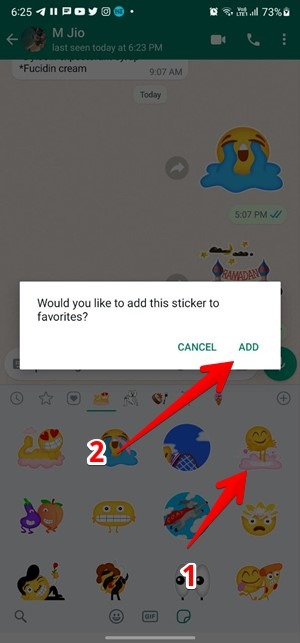 Whatsapp Stickers Favorite From Sticker Pack