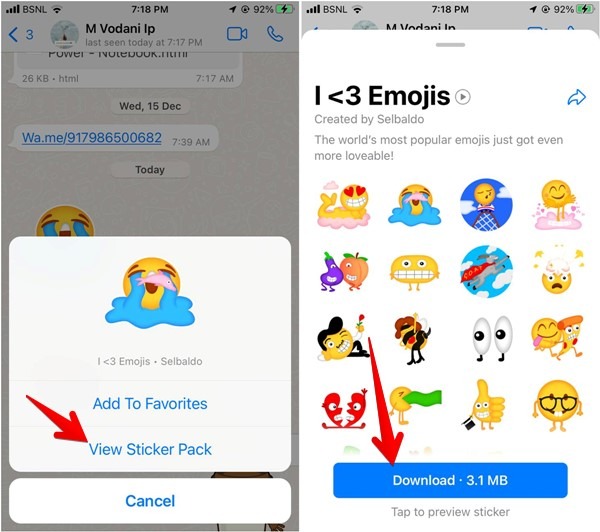 Whatsapp Stickers Install From Received Sticker