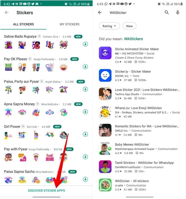 Whatsapp Stickers Install More Store