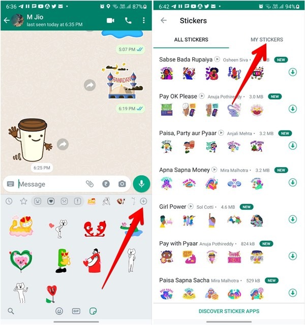 Whatsapp Stickers Manage