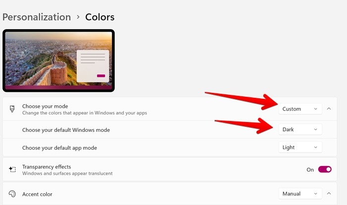 Windows 11 Taskbar Color