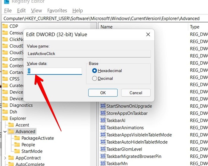 Windows 11 Taskbar Lastactive Value Data