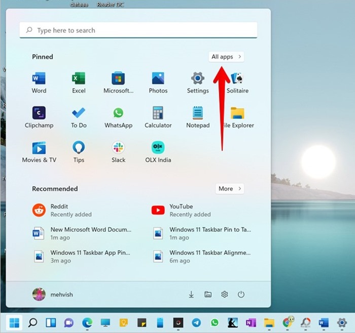 Windows 11 Taskbar Pin App From Start Menu