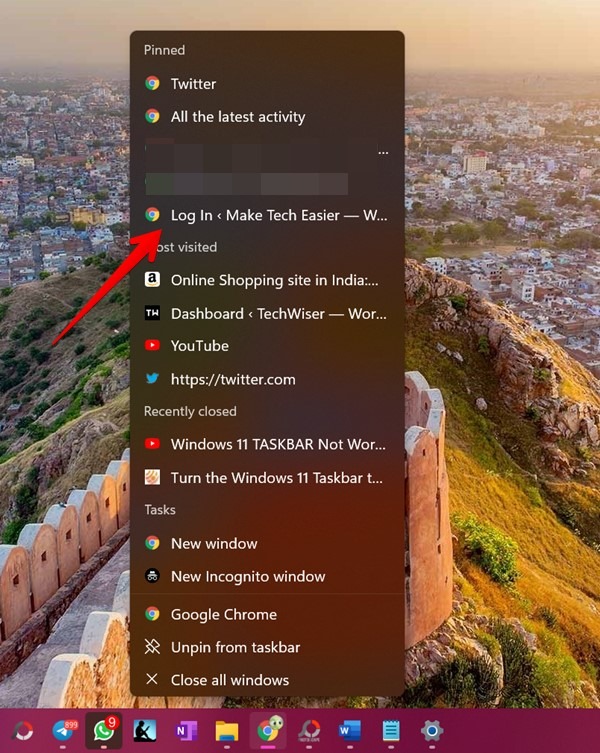Windows 11 Taskbar Pin Webpages Browser Menu Pinned