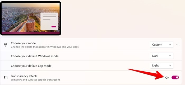 Windows 11 Taskbar Transparent
