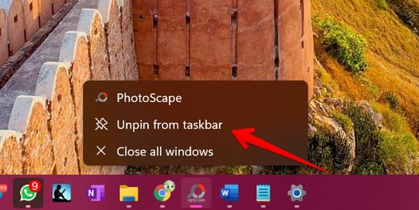 Windows 11 Taskbar Unpin Apps