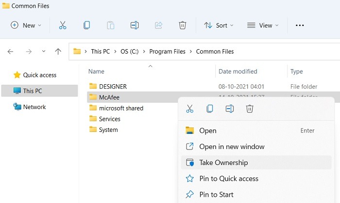 Windows Uninstall Immediately Take Ownership
