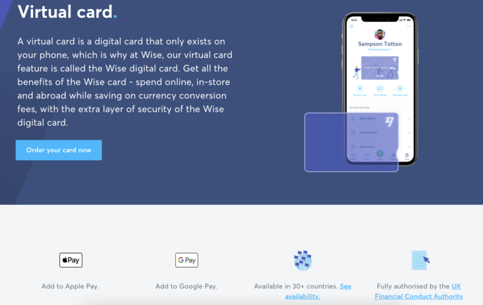 Wise Virtual Debit Card Intro