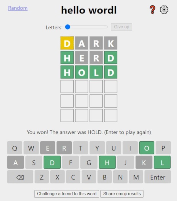 Wordle Hello Wordl Playing