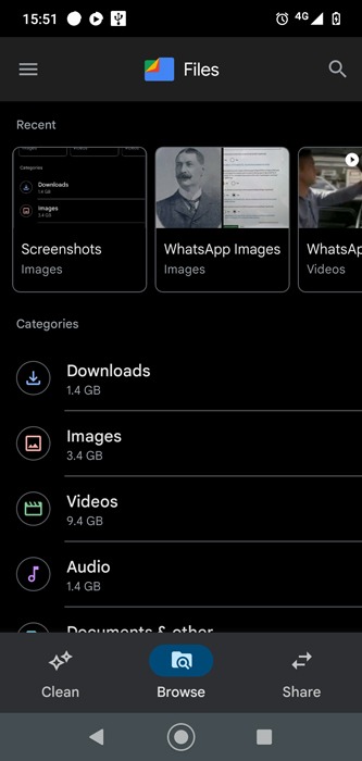 Android File Manager Apps Files