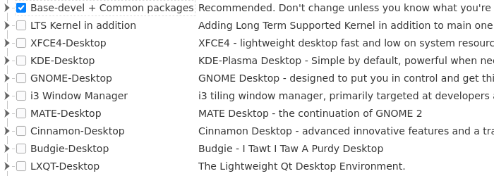 Archdistros Endeavourdesktops