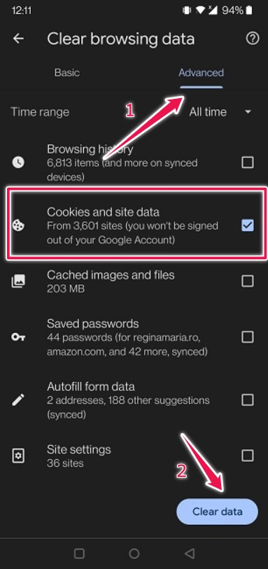Auto Log Out Google Chrome Mobile Clear Cookies