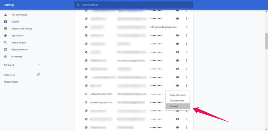 Auto Log Out Google Chrome Pc Remove Pass Accounts