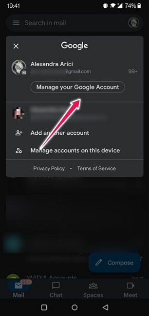 Auto Log Out Google Manage Account Gmail App Mobile