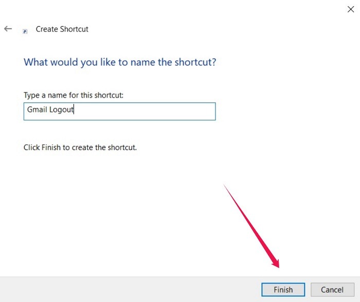 Auto Log Out Google Name Shortcut