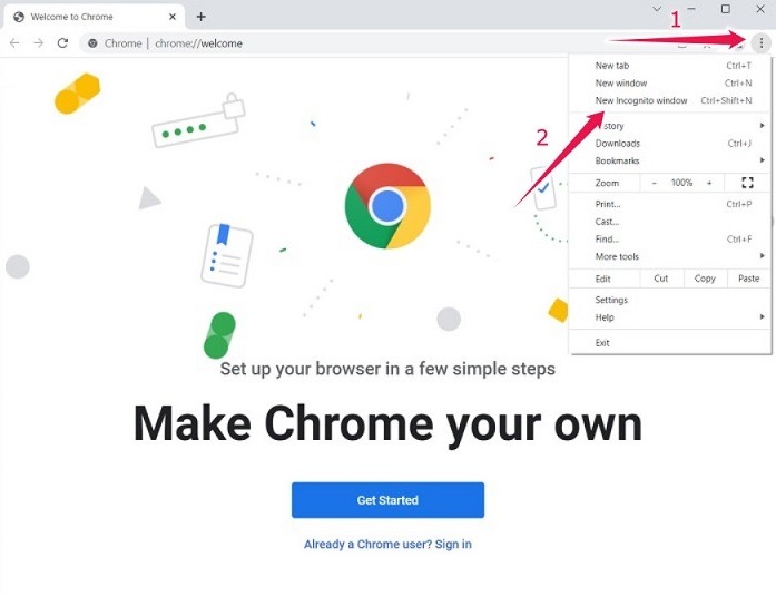 Auto Log Out Google Open New Incognito Window