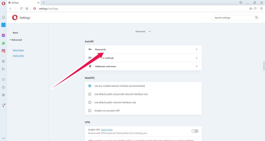 Auto Log Out Google Opera Autofill Section